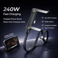 240W Type-C Charging Cable with Invisible Phone Stand