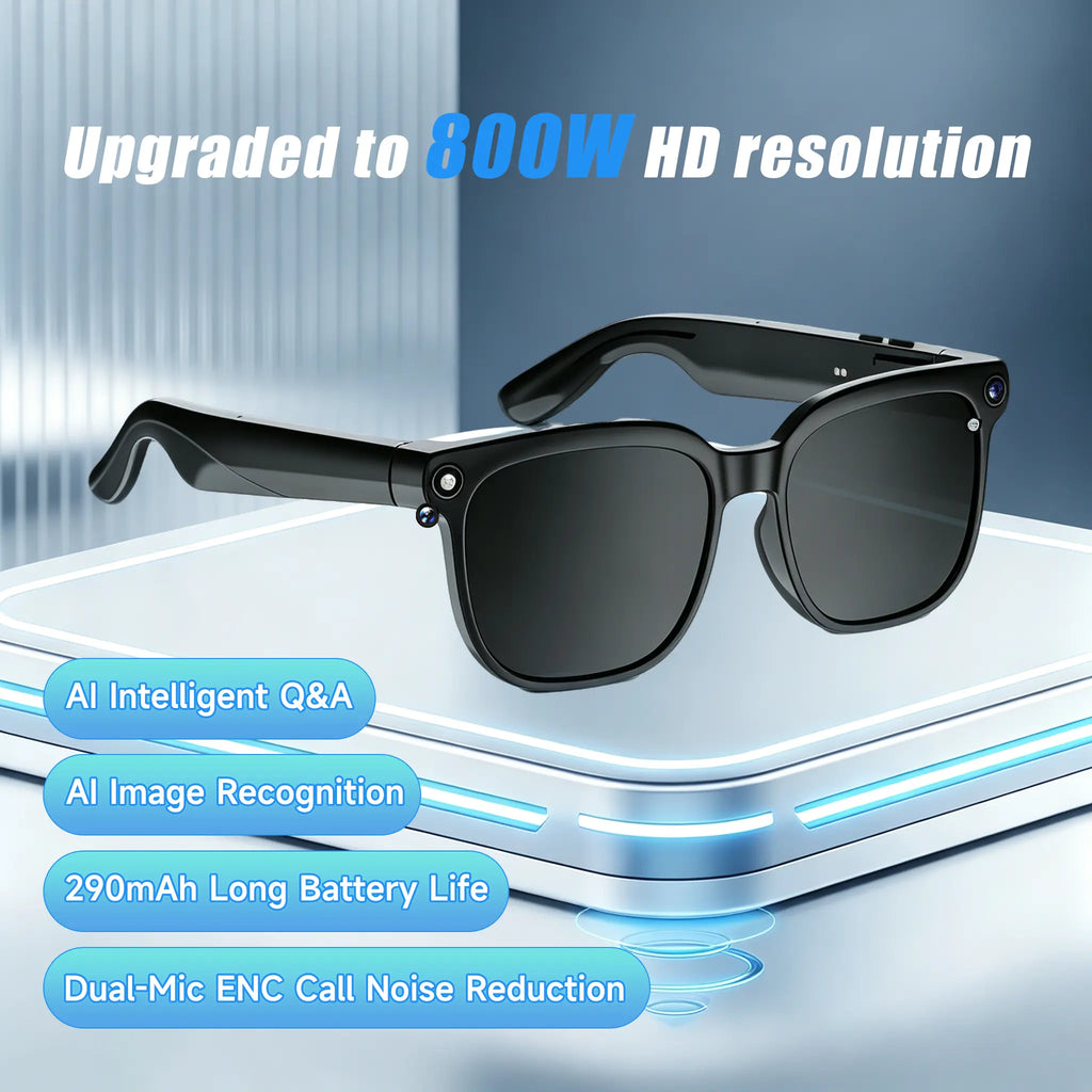 Smart Camera Glasses with Bluetooth Audio