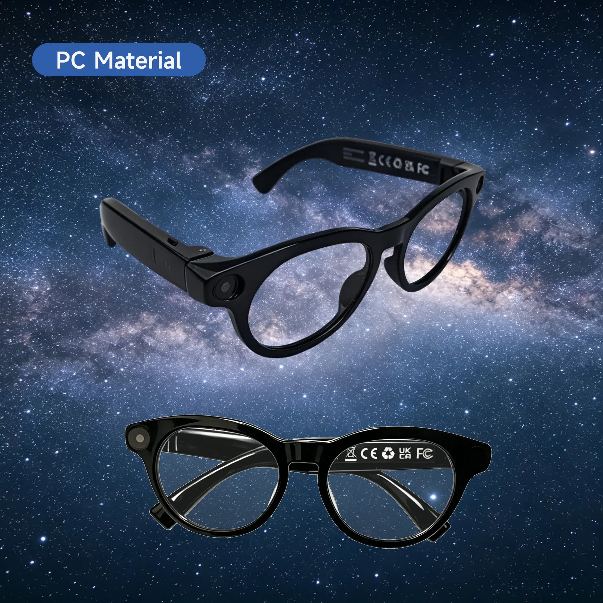 Smart Camera Glasses with Bluetooth Audio