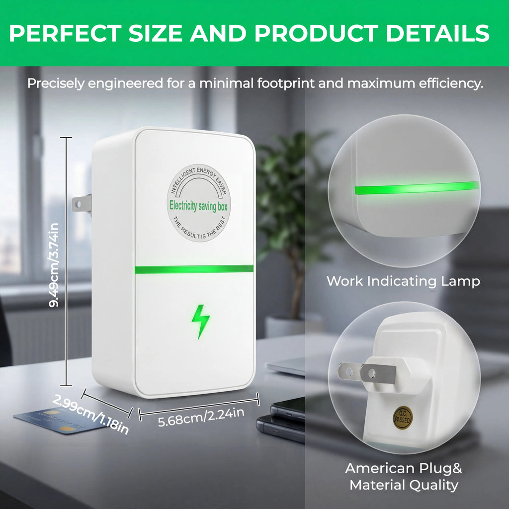 Compact smart power stabilizer designed for everyday home electronics and appliances.
