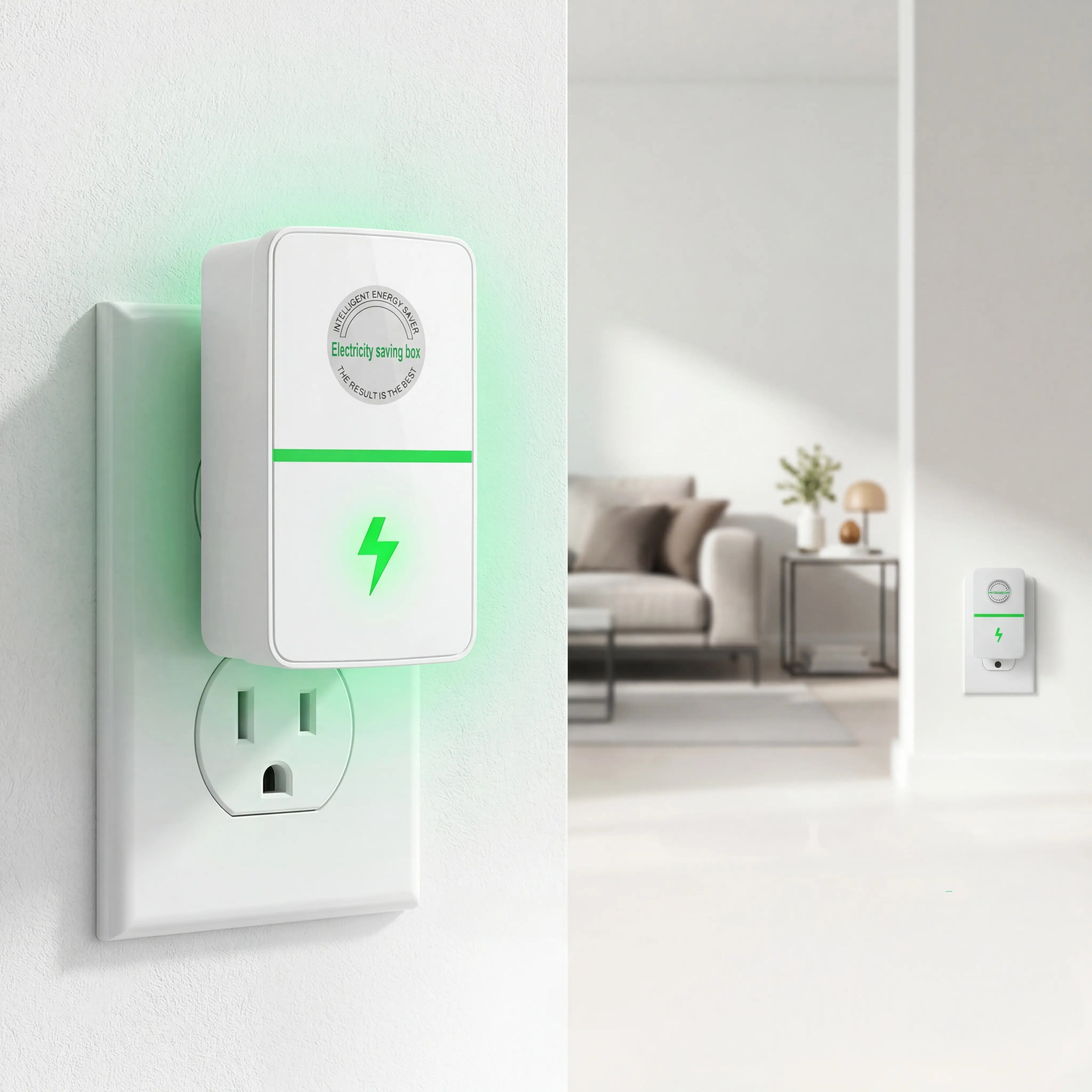 Compact smart power stabilizer designed for everyday home electronics and appliances.