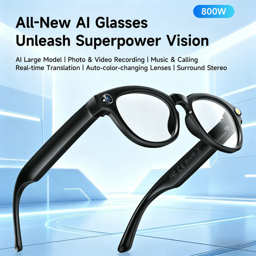 Smart Camera Glasses with Bluetooth Audio